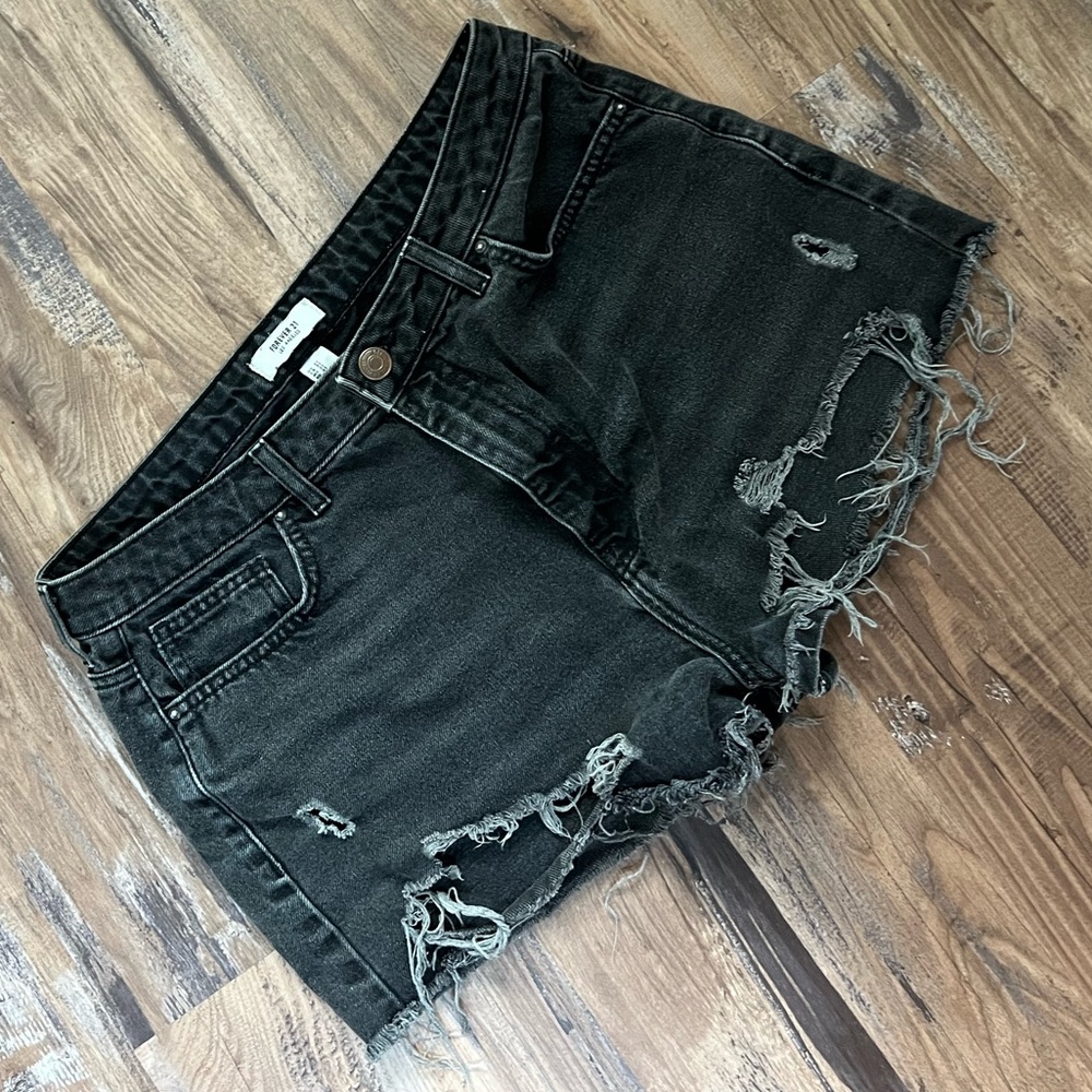 Distressed Forever 21 jean shorts